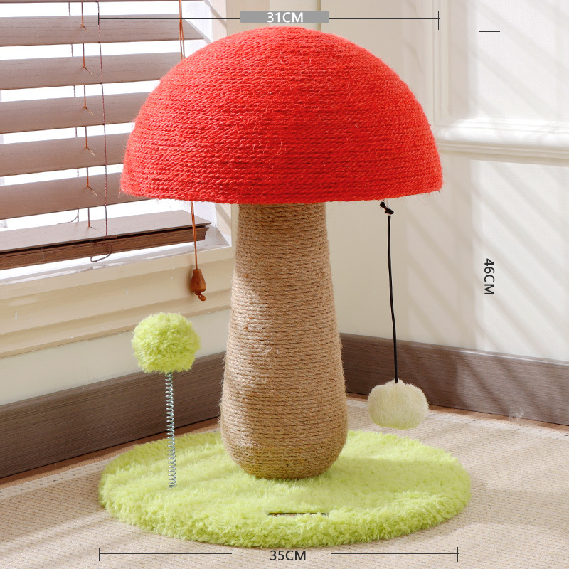 Tablero de agarre para gatos para interiores, poste de agarre para gatos, juguete para gatos, marco de escalada para gatos, garra vertical, cuerda de cáñamo, bola de agarre, juguete sin migajas