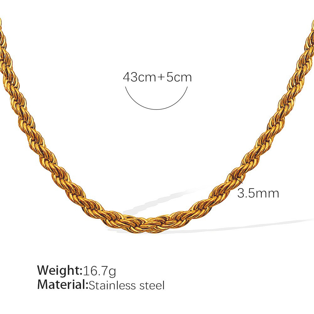 Collar versátil con cadena de hueso de serpiente estampado – cadena trenzada, chapado en oro 18K, personalidad femenina image 8