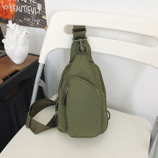 Cross-Border Nylon Chest Bag 2025 New Travel Casual Crossbody Bag Shoulder Bag Versatile Simple Cycling Backpack Foreign Trade