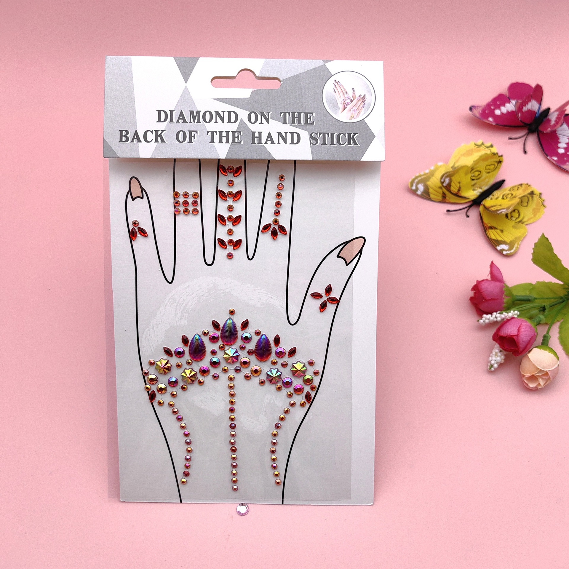 Nueva mano transfronteriza pegatinas decorativas acrílico música Festival Navidad joyería rhinestone manicura uñas pegatinas princesa