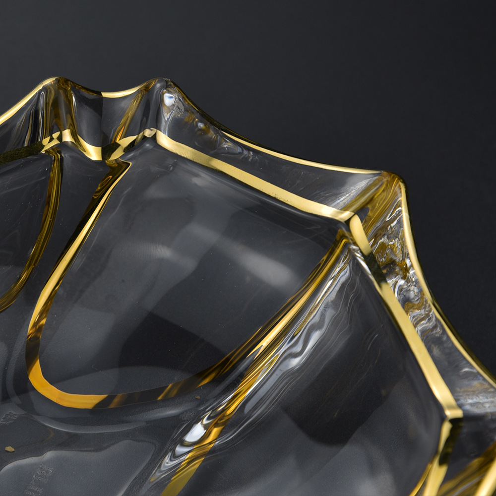 跨境北欧古典轻奢描金烟灰缸家用客厅潮流创意螺旋状装饰烟缸烟碟