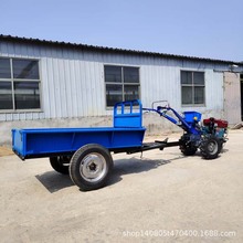 出口定制15马力手扶拖拉机配套拖车农用手扶拖拉机车斗手扶拖拉机