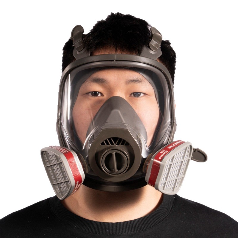跨境代发甲醛喷漆化工农药装修粉尘硅胶实验室喷溅防毒面具全面罩|undefined