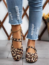 M 39251 Leopard Print Mary Jane Flats ����������Ь