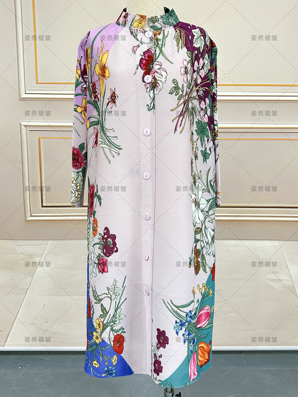 非洲大码气质女装三宅褶皱衣服批发开衫连衣裙印花牙签褶休闲裙子|undefined