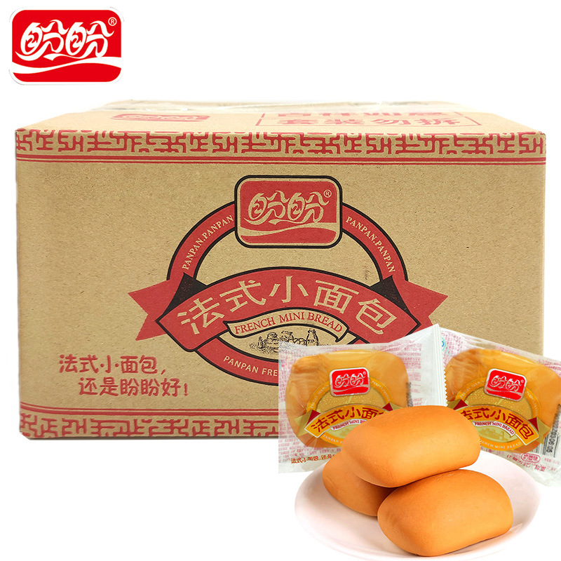 盼盼法式小面包400g整箱批发代发休闲零食学生代餐充饥食品软面包