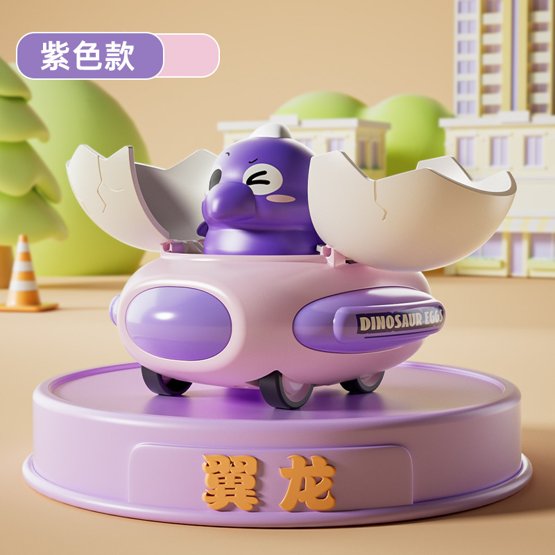 Juguetes de niños al por mayor puzzle dinosaurios coche caricatura animada animada animal dedos deslizante adornos de automóviles choque camión