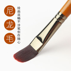 Wei Zhuang Cross-Border Foreign Trade Double-Color Nylon Hair 6-Piece Brush Set: Painting & Art Brushes, Watercolor Brushes, Oil Painting Brushes
