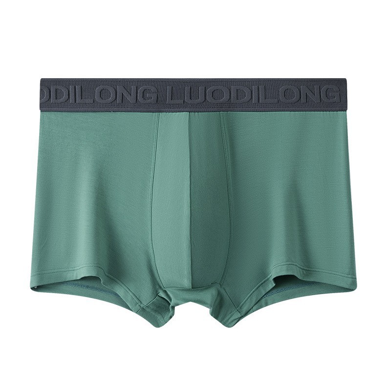 Ropa interior para hombres ultrafina de algodón modal de alta elasticidad cómoda transpirable juvenil boxeadores de mediana edad calzoncillos de los hombres