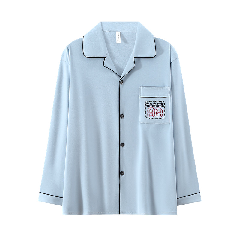 2025 otoño y invierno de doble cara de cardigan con solapa de calentamiento pijama hombre casual simple set de ropa de casa se puede usar fuera