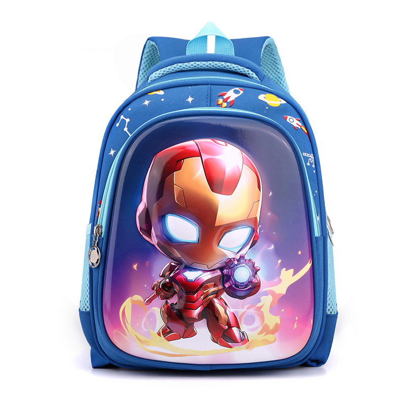 Mochila de dibujos animados lindo Spider-Man nueva moda 6 Kindergarten schoolbag Boy 3-4-5 años de edad los niños pequeños dinosaurio de clase media