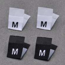 服装尺码唛织标尺寸标对折字母标印唛码数标签布标领标现货尺码标