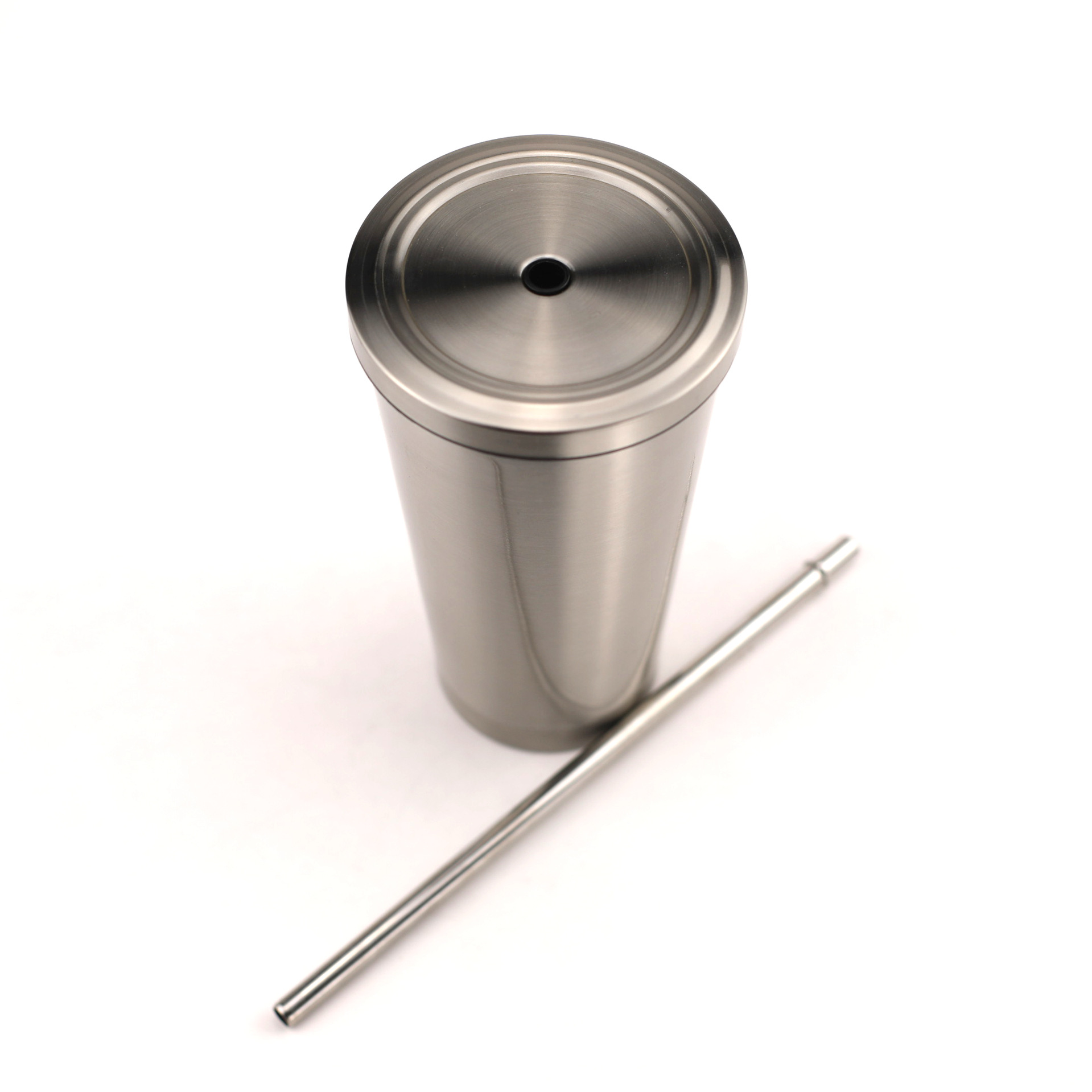 Venta caliente de Europa y América 20oz de acero inoxidable taza de coche creativo taza de café portátil 304 taza de paja taza de helado