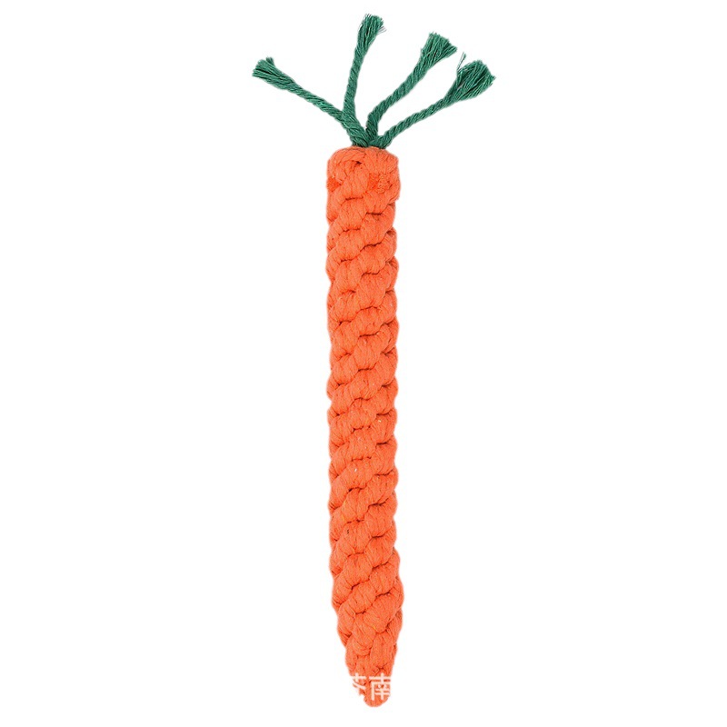 Amazon nuevo gran zanahoria cuerda de algodón nudo de Mascota de juguete de perro mediano y grande suministros de juguete al por mayor