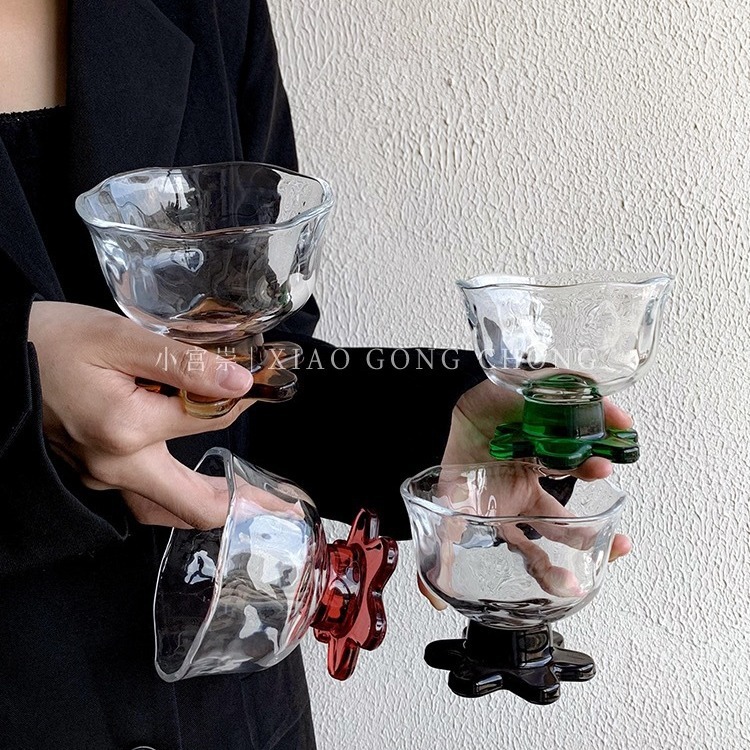 花アイスクリームカップins風創意アイスクリームカップデザートカップ家庭用女性グラス布丁碗ヨーグルトカップ|undefined