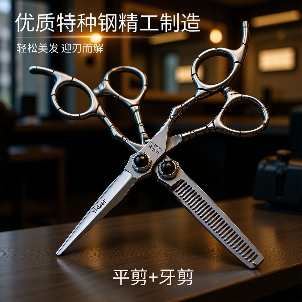 Juego de tijeras y peines profesionales para peluquería, estilo japonés