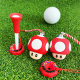 Golf Tee Mushroom Head Pendant 83mm Plastic Tee with Tee Cover Anti-Lost Golf Tee