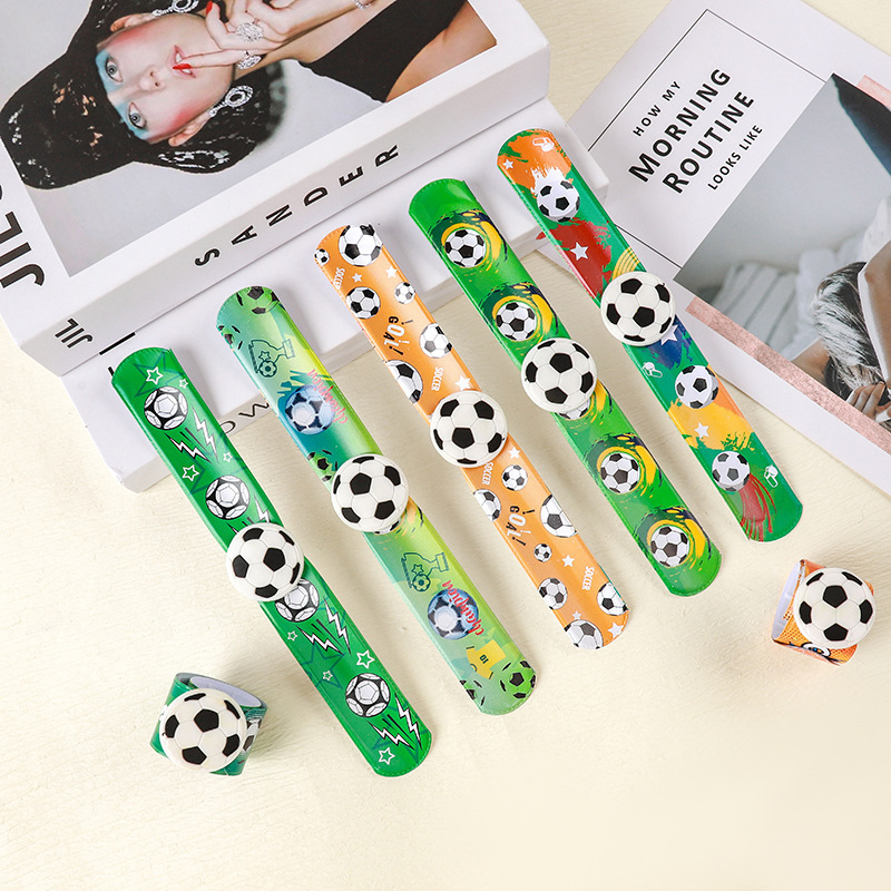 New sports football snap ring bracelet cartoon racket ring bracelet children's toy pair racket wrist strap wholesale