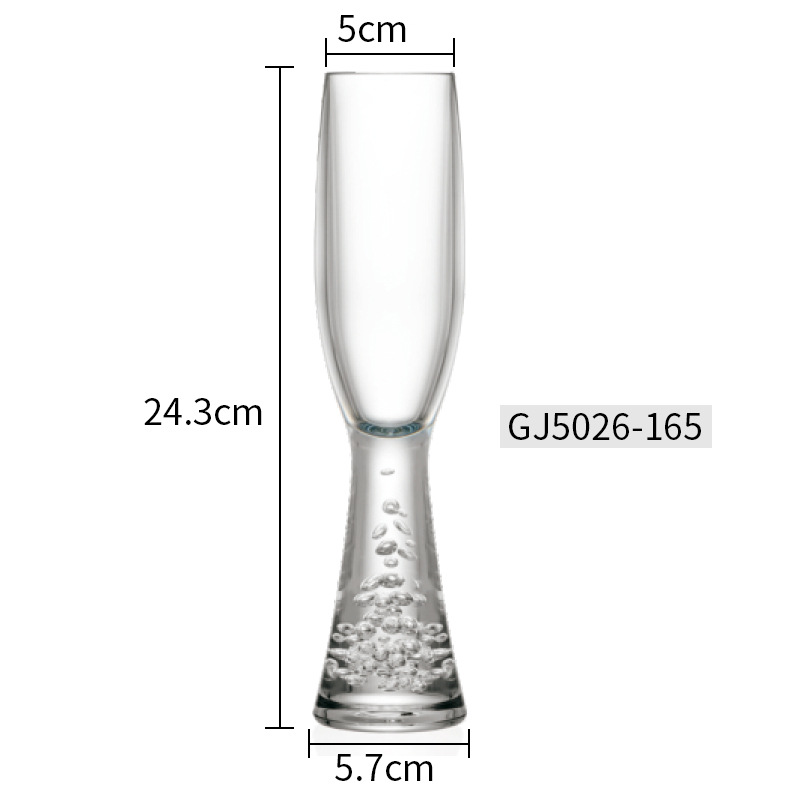 Copa de champán, barra de PC gruesa de alto valor, vino dulce comercial, copa de vino blanco, copa de acrílico transparente