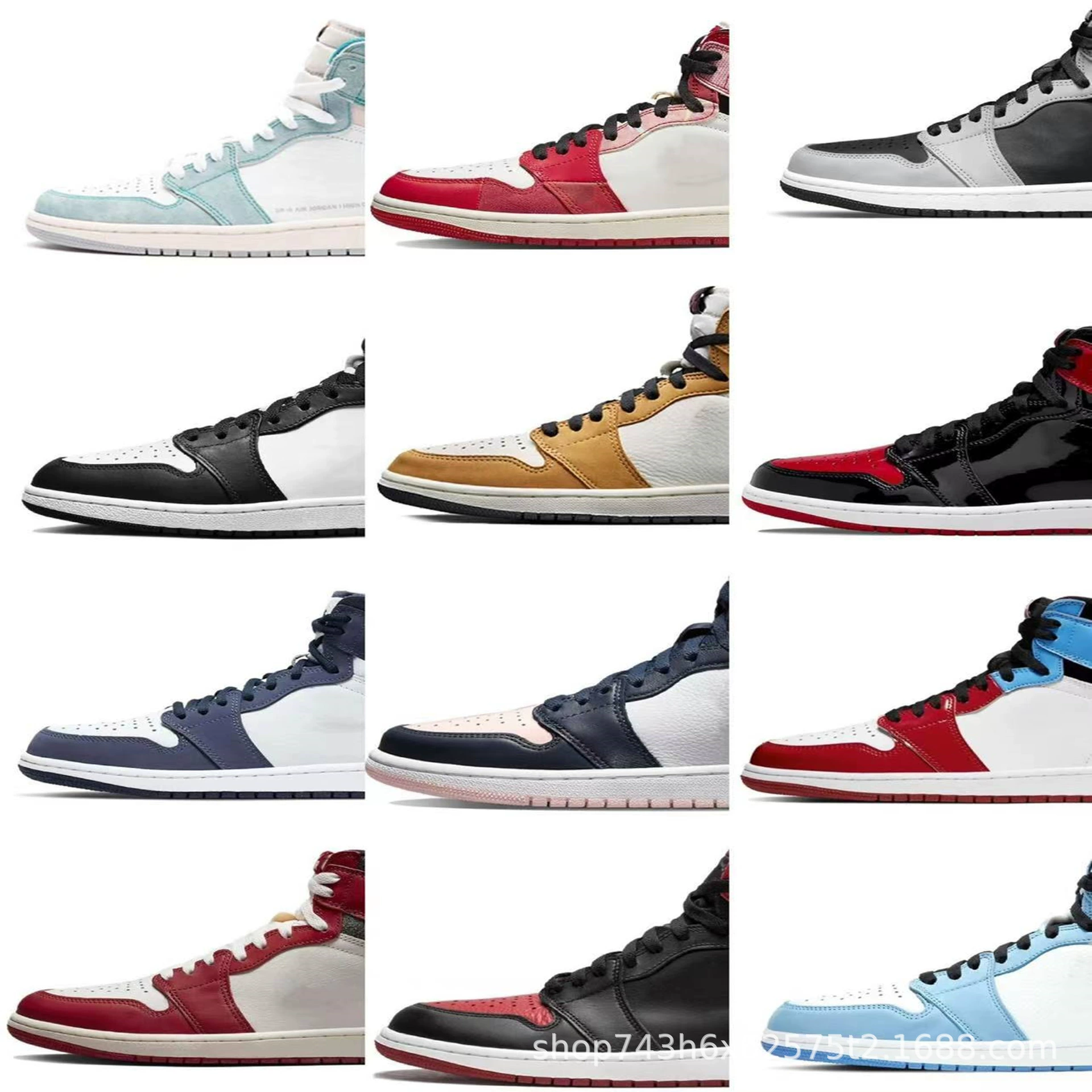 Putian High Version AJ1 Черно-белый Черно-красный Тиффани Внешняя торговля Молния Барб Высокие мужские и женские Джо 1 Баскетбольная обувь Cross Border