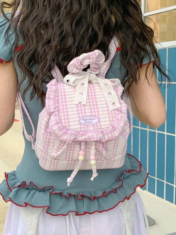 少女の心のレースの紋様は小さいリュックサックの2025の新型の韓国系の大容量の女子学生を覆います。|undefined