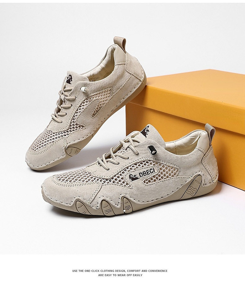 Giày thể thao unisex cỡ lớn thoáng khí lưới mùa hè, đế bằng — 661 Màu đen, 661 màu cát, 661 màu hồng, 661 màu nâu chi tiết 39