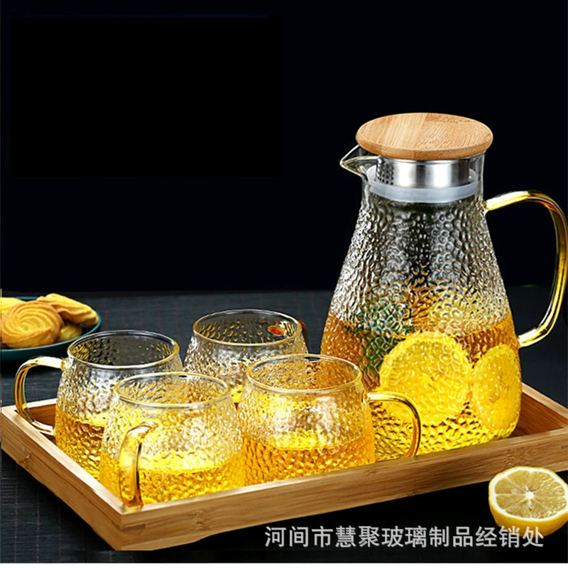 Glass teapot, set for home use