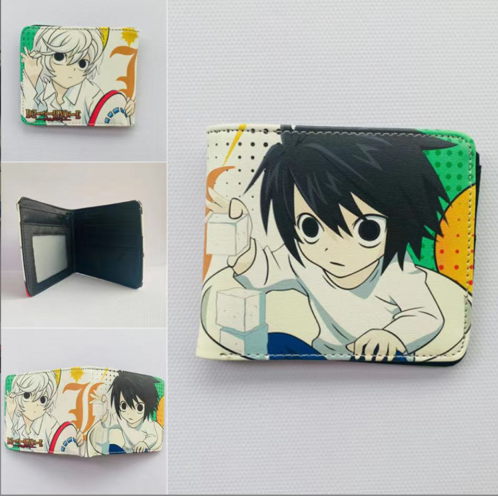 Death Note L noche Shenyue mi Haisha juego de dibujos animados billetera periférica corto horizontal monedero estudiante titular la tarjeta