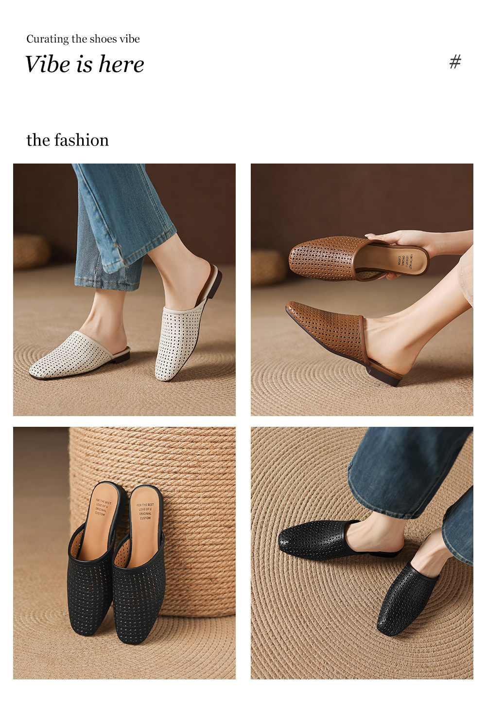 Dép sandal nữ quai chữ V đế bệt da bò mùa xuân hè — đen chi tiết 1
