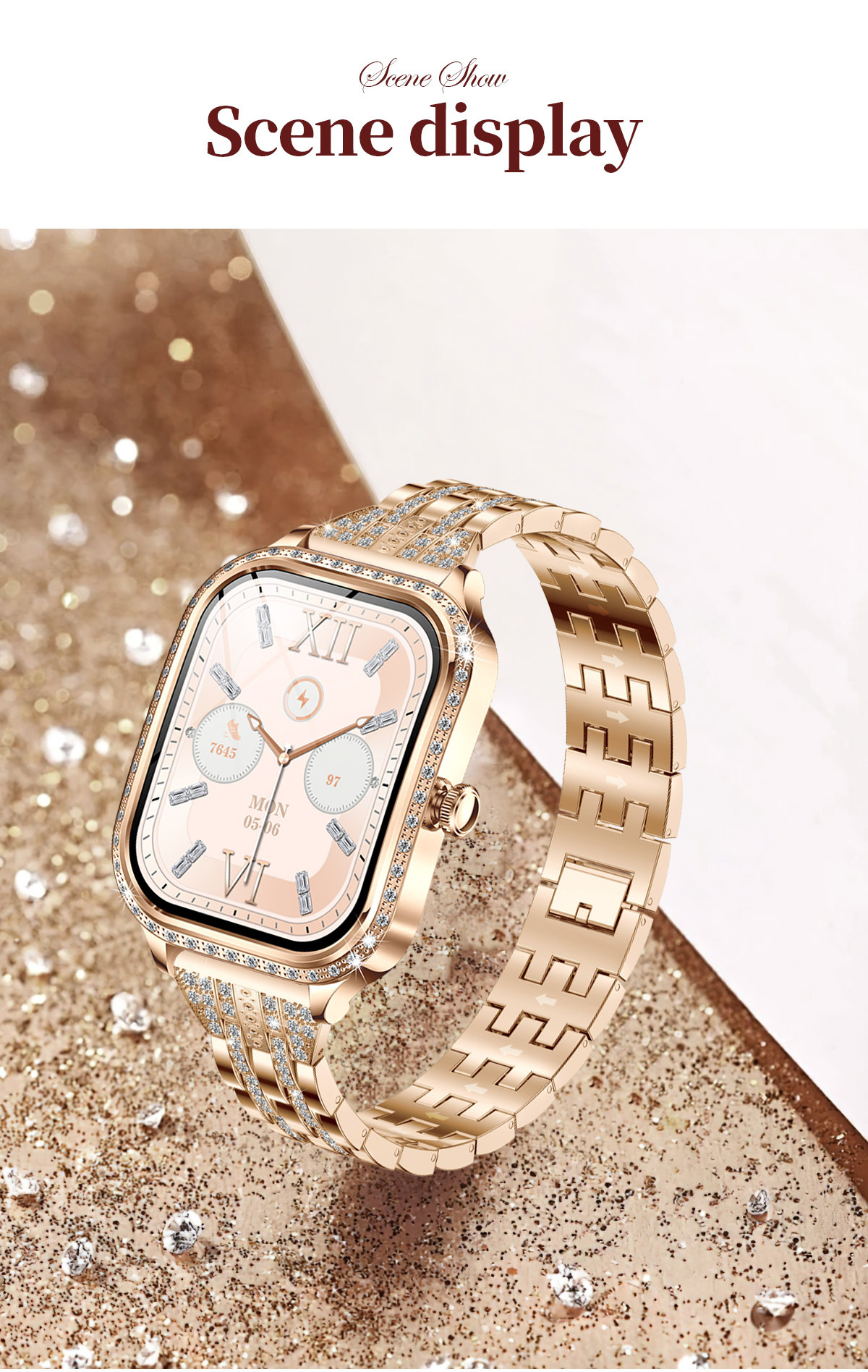 Smartwatch For Women Heart Rate And Blood Pressure Fitness Tracker_voghion.com