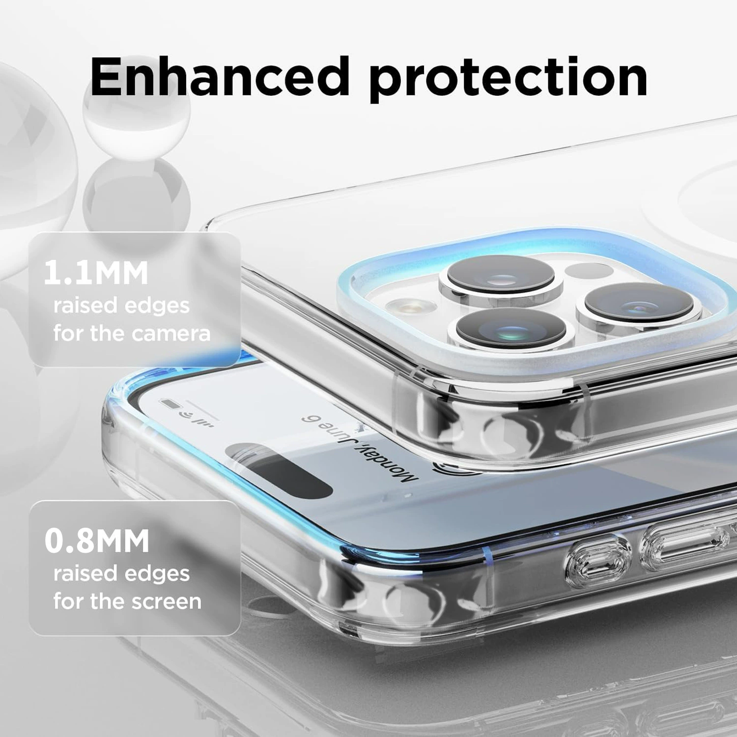 Совместимый чехол для телефона Apple, iPhone 16, iPhone16 Pro, прозрачный защитный чехол, iphone