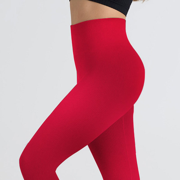European and American plus size Yoga Suit Seamless Thread Yoga Pants Women's Pants Peach Hip No Embarrassment Line Sports Hip Pants