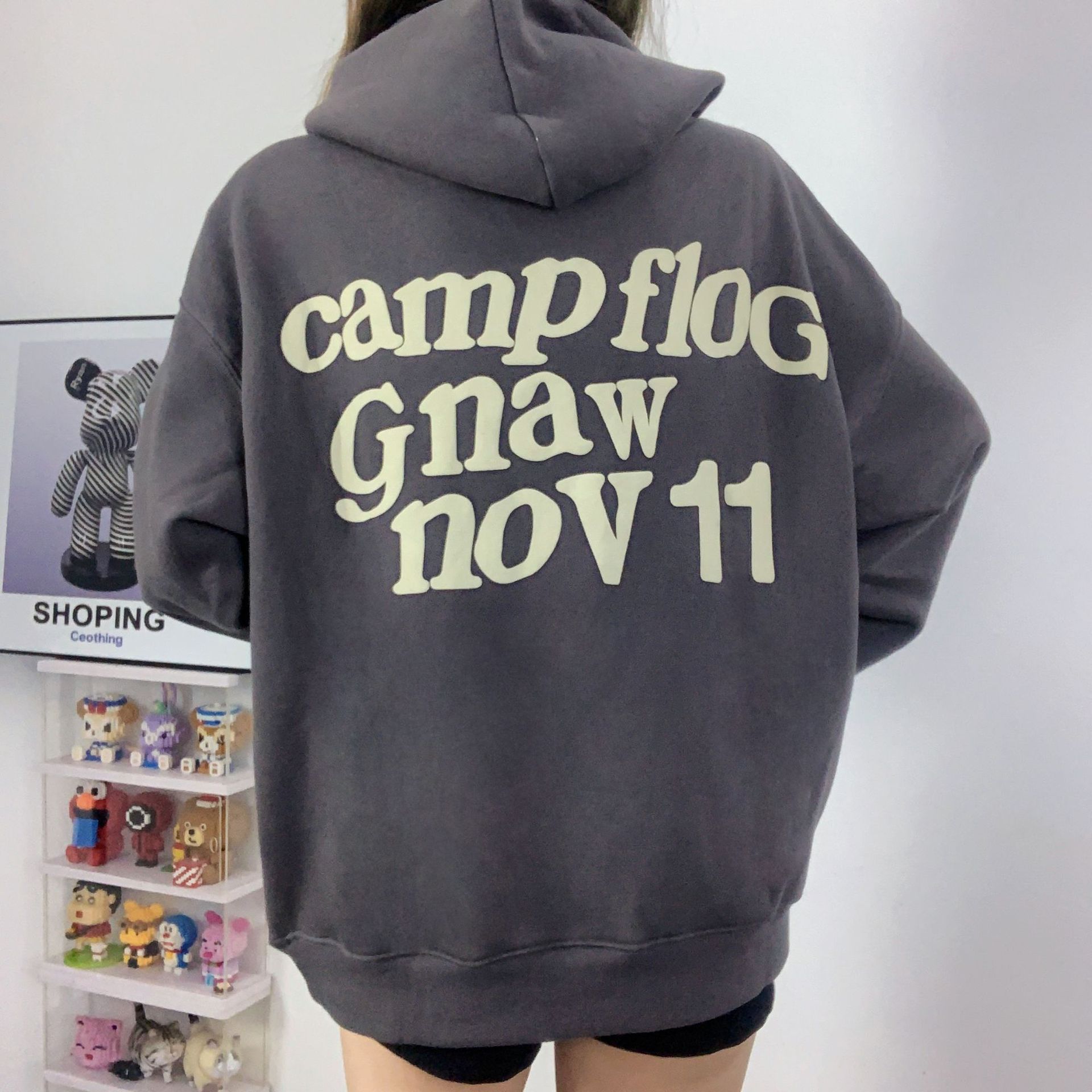Sudadera con Capucha Unisex de Algodón Afelpada con Estampado Must Be Born de CPFM