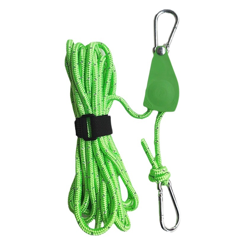 Suministros al aire libre equipo dosel cuerda de viento polea de cordón regulador tienda fija negrita cuerda de viento reflectante cuerda de elevación