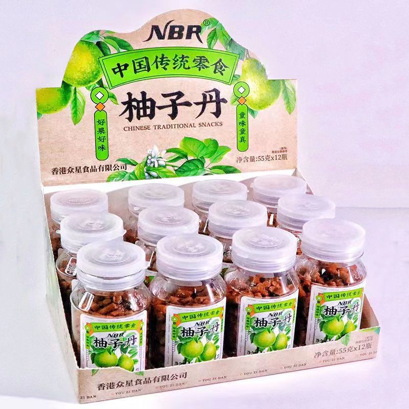 Star NBR Dried Tangerine Peel Pomelo Dates 55g Bottled Old Minnan Flavor 8090 Retro Childhood Nostalgic Snack