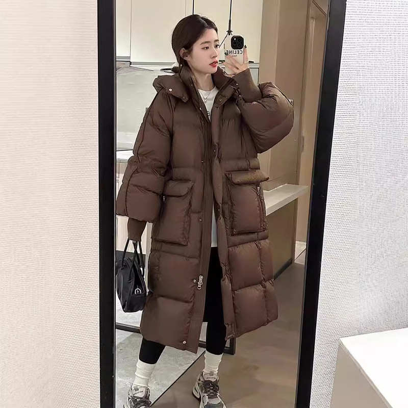 New 2025 down Jacket Women's Mid-Length Korean Style Winter Style Casual Loose Thickeneded Fashionable Duck down to Heattech and Trendy