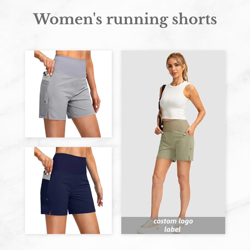 2023 Cross-Border European and American Boxer Women's Pocket Running Sports Shorts Fashionable Beach Loose Casual Quick-Drying Pants for Women