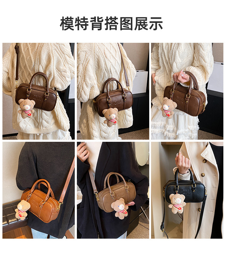 Cross-border hand-held bowling bag for women in autumn and winter 2025, new retro commuter pillow bag, large capacity crossbody bag details Picture