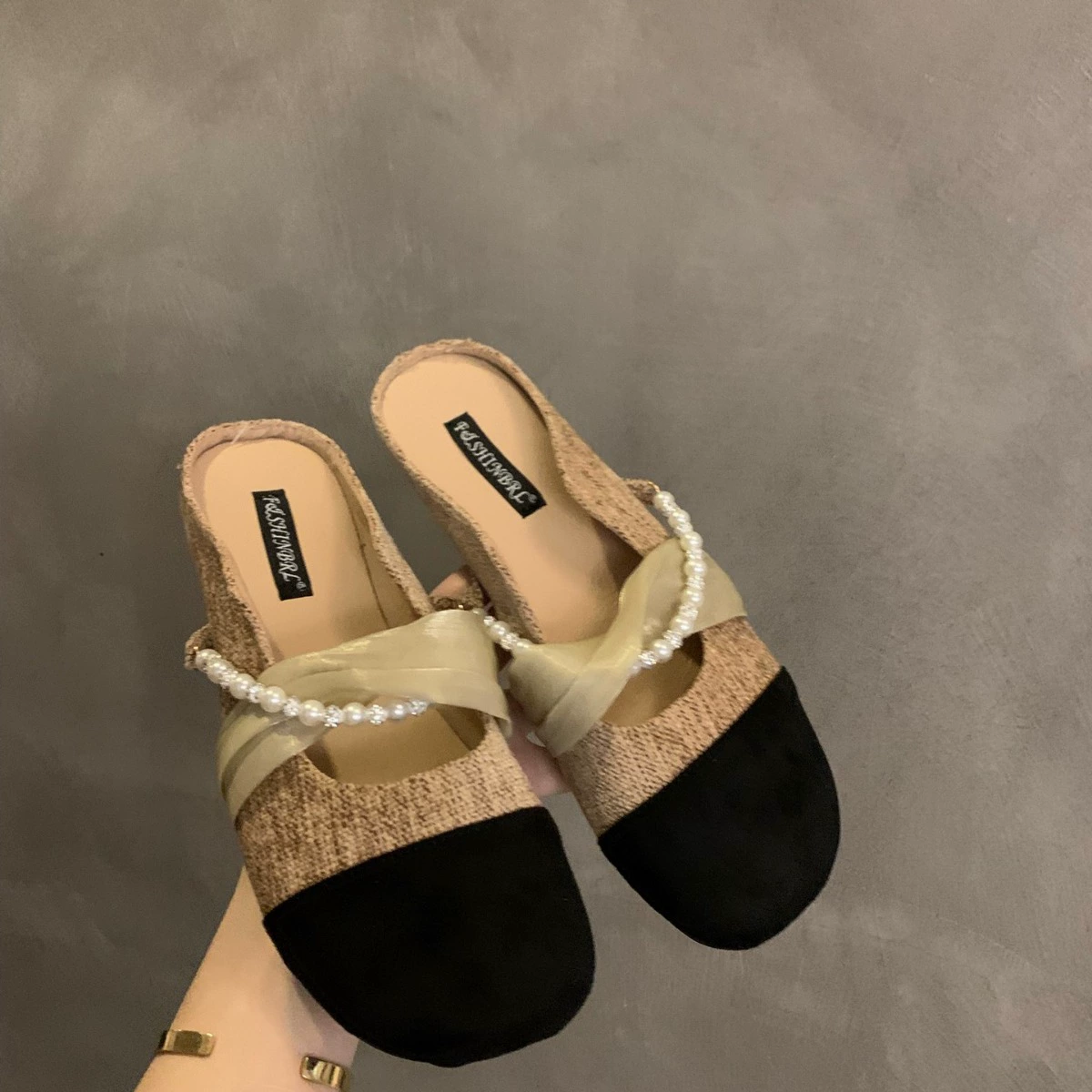 Тапочки, летняя обувь, французский стиль, стиль Chanel