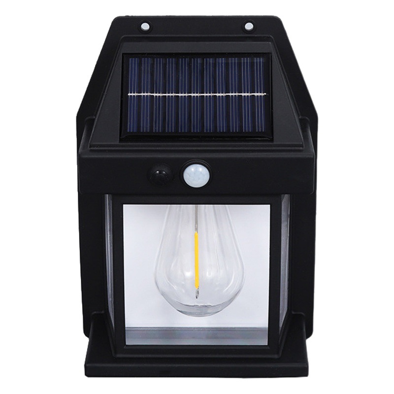 Lámpara de pared recargable solar, lámpara con sensor para exteriores, lámpara de tungsteno impermeable, lámpara moderna minimalista para patio de villa, lámpara de jardín