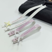 源头工厂印刷皮绳 蝴蝶结织带PU皮绳 生日礼品装饰挂绳 铁扣打孔