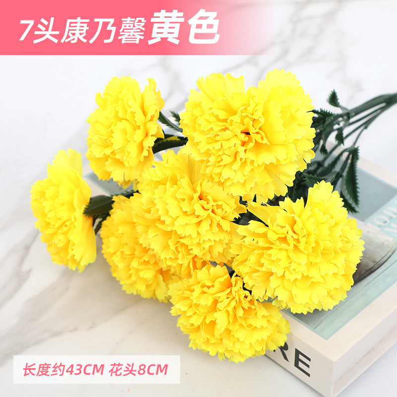 7 tenedores claveles amarillos