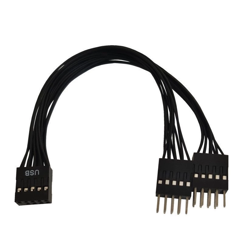 Десктопная материнская плата USB9 пинрсе вращение проводка 9 стежков, одноточечная удлинительная линия USB разъем 1 точка 2 кабель данных