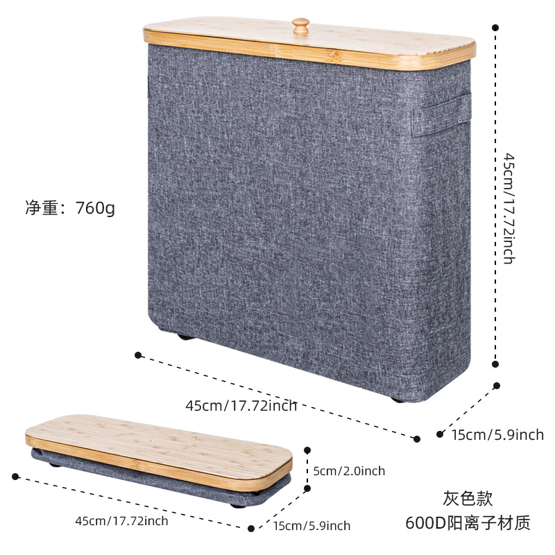 Transfronterizo almacenamiento de papel higiénico rollo de papel higiénico canasta de almacenamiento de tela tubo de toalla de papel canasta de almacenamiento a prueba de polvo y agua