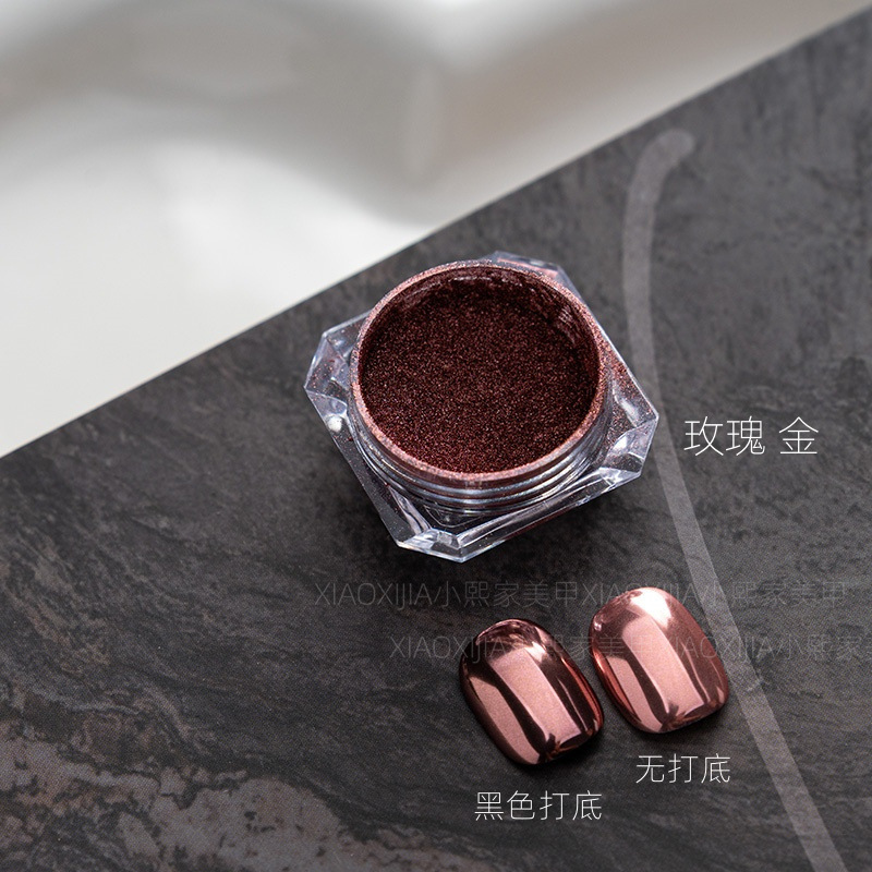 跨境魔镜粉复古金银色闪粉重金属镜面墨镜粉极光粉爆闪美甲饰品|undefined