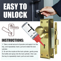 Jue-Fish 鎖芯潤滑劑 鉸鏈鎖汽車掛鎖發動機蓋車庫門鎖芯潤滑劑