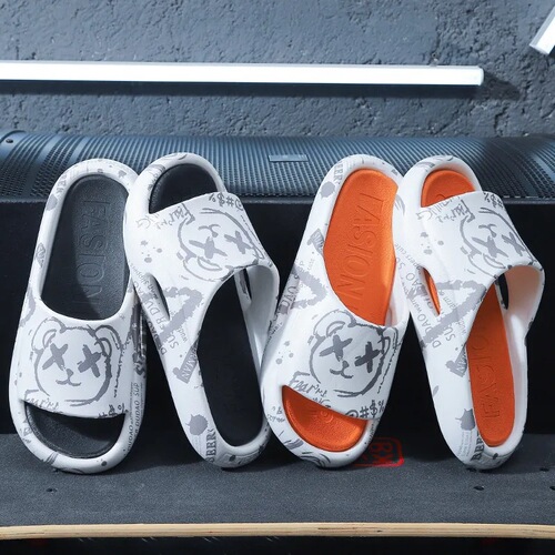 Slippers for men, summer outer wear, trendy ins, beach and home, thick-soled slippers for bathing, thick soles for couples, wholesale slippers for men