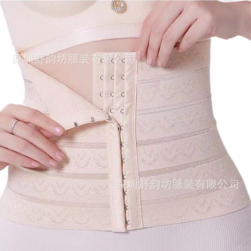 3 Rows of 11 Buckles Adjustable Postpartum Body Shaping and Tummy Control Belt, Anti-Curling, Breathable, Large Size Waist Cincher for Slimming