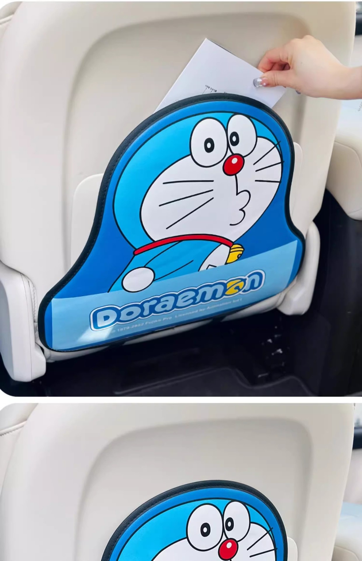 Doraemon Cartoon Cute Car Seat Back Anti-Kick Pad Simple and Comfortable Storage Bag Anti-Kick Pad Anti-Dirty Pad