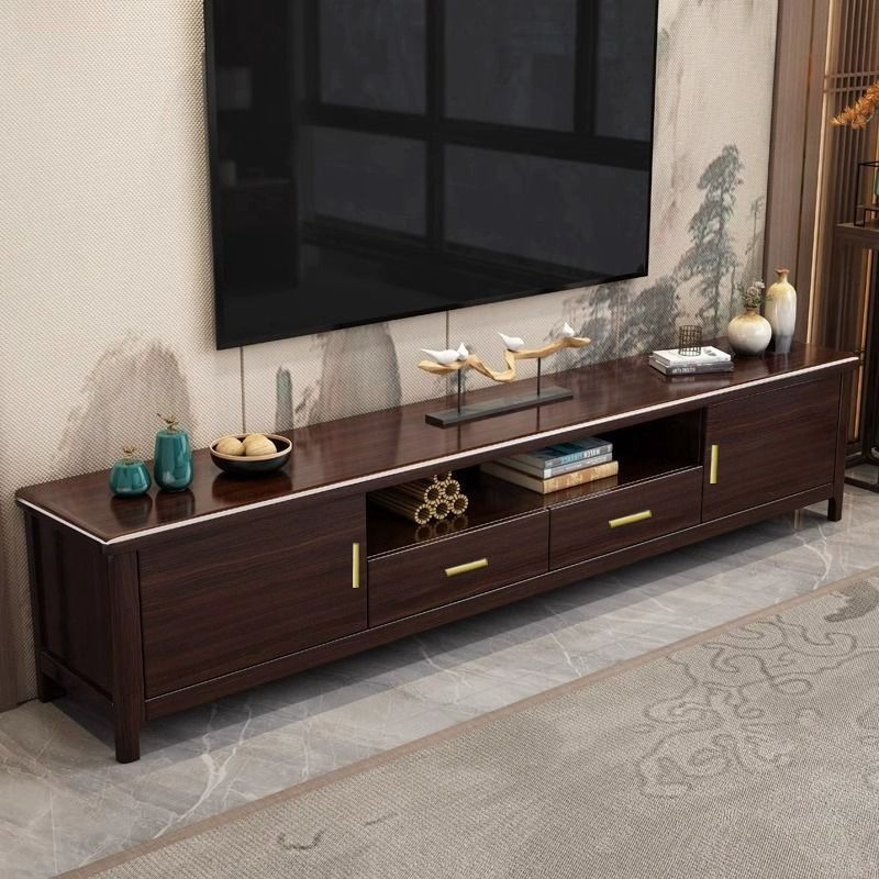 Purple Sandalwood Solid Wood Tv Cabinet Multi-Functional Storage Cabinet Modern New Chinese Style Living Room Furniture Floor Cabinet Tv Cabinet